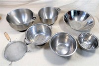 stainless bowls & measuring bowls
