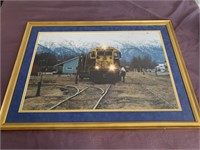 Framed and matted Palmer railroad depot print