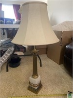 36” marble and copper type table lamp