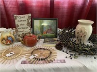 Country Decor lot - Wreath and more