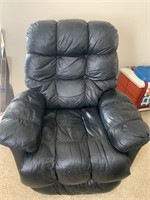Black Leather manual recliner chair