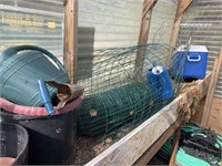 Greenhouse lot- cages, fence, cooler and more