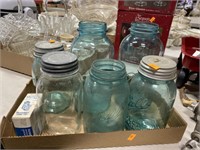 Vintage blue jars