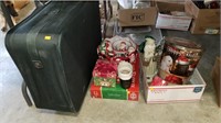 Suitcase and Christmas items