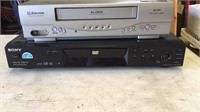 Emerson VHS player and Sony DVD player