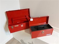 Two Canadian Made Metal Tool Boxes