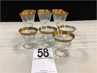 8 GOLD FILIGREE GLASSES