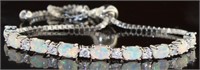 Gorgeous White Opal Designer Slider Bracelet