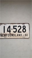 1961 NF license plate