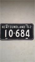 1962 NF license plate