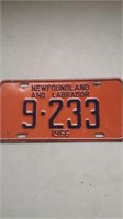 1966 NF license plate