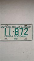 1967 NF license plate