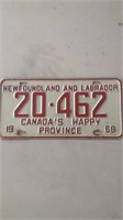 1968 NL license plate