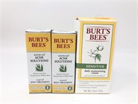 Burt’s Bees Acne Solution and Moisturizer Lot BB