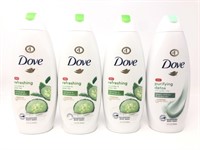 Lot of Dove Nourishing Body Wash, Various Scents