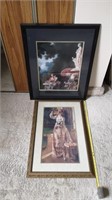 Two framed pictures.
