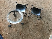 IRON CANDLE HOLDERS