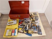 A Metal Tool Box and Tools