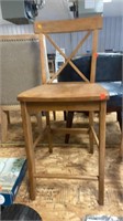 Wooden dining chair.