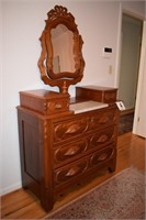 Walnut Dresser with Mirror (41"x76")