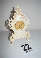 Ivory Mantel Clock (11" tall)