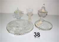 Patterned Glass Lot (5 pieces)