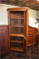 Walnut Corner Cabinet (40"x23"80")