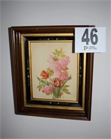 Framed Flower Picture (13"x15")