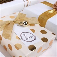 Wrapping Paper Roll - Gold Print 3 rolls