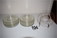 (26) Clear Glass Salad Plates (8" wide)
