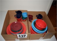 Misc. Fiesta Ware Dishes (2 Boxes)