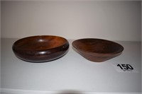 (2) Wood Bowls