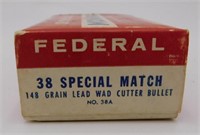 38 Special Match Wad Cutters 50 Rounds