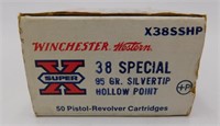 38 Special Silver Tip Hollow Point 50 Rounds
