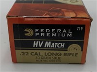 22 Cal Long Rifle Ammo 50 Rounds