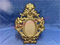 Heavy gold ornate picture frame