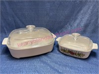 4pcs Corning Ware cookware (white & spice of life)