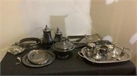 Vintage silver plated serving ware