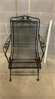 Black Wrought Iron Outdoor Chair