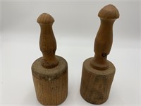 Two Wood Turner's Mallets