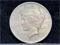 1922-D Peace silver dollar