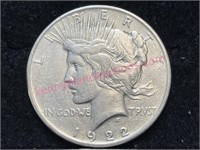 1922 Peace silver dollar