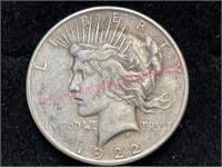 1922-D Peace silver dollar