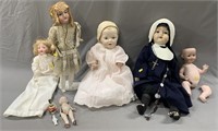 Group of Bisque Dolls