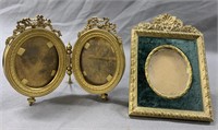 Antique Ornate Miniature Brass Frames