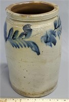 1 1/2 Gallon As Is Decorated Stoneware Crock