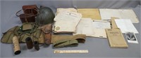 Military Lot: Helmet, Ephemera & More