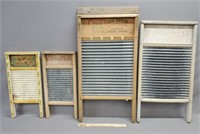 Lot of 4 Country Decor Washboards