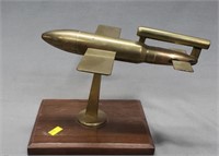 Trench Art Airplane Desk Model