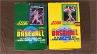 1990,91 Score Baseball card boxes